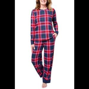 Comfort Code Women's Brushed Ultra 2pc Top/Pant Holiday Set Navy - Regular